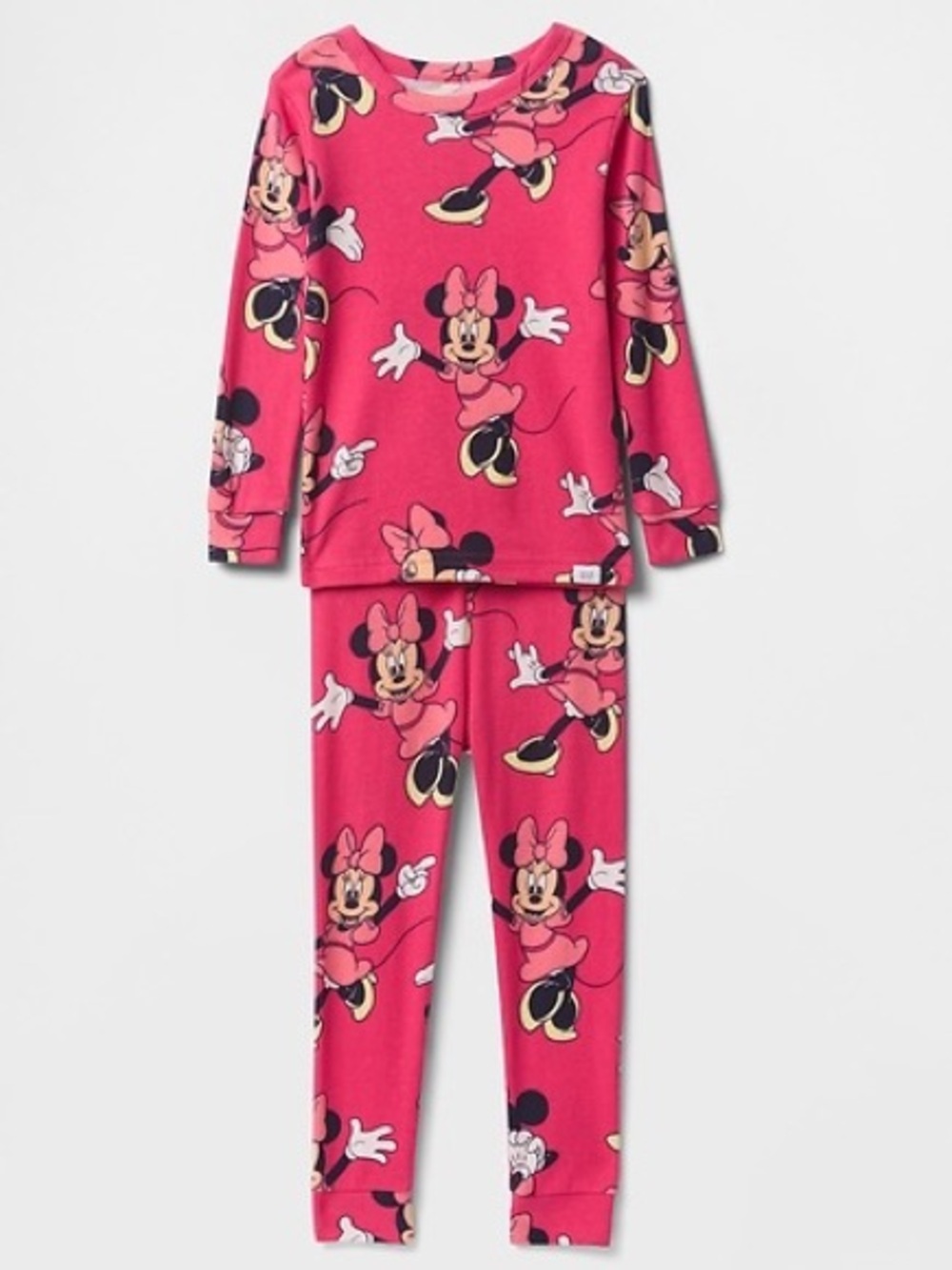 🆕 NWT Gap Kids Disney Minnie Mouse Pink Pajama Set Sz 6